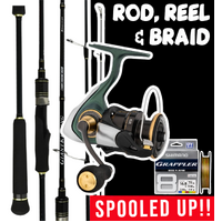 SLOW PITCH PEARLIE &amp; SNAPPER JIGGING ROD REEL COMBO