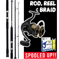DAIWA OFFSHORE ALLROUNDER SPIN ROD &amp; REEL COMBO