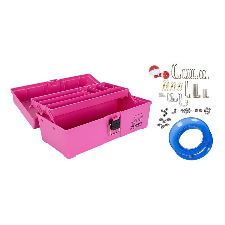 Buy Plano 100-Piece Kids Fishing Tackle Kit Pink online at Marine