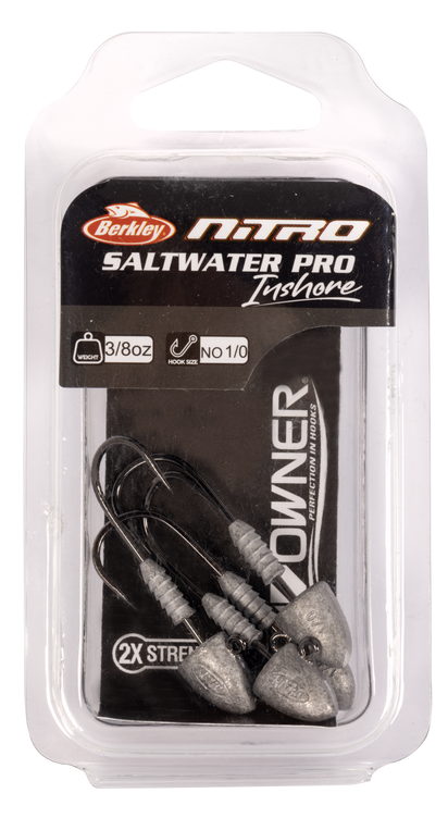 Berkley Nitro Saltwater Pro Inshore Jig Heads 3/8 oz 1/0