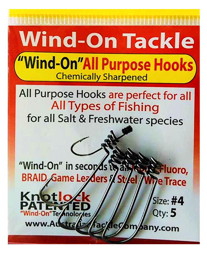 AUSSIE TACKLE KNOTLESS ALL PURPOSE HOOKS