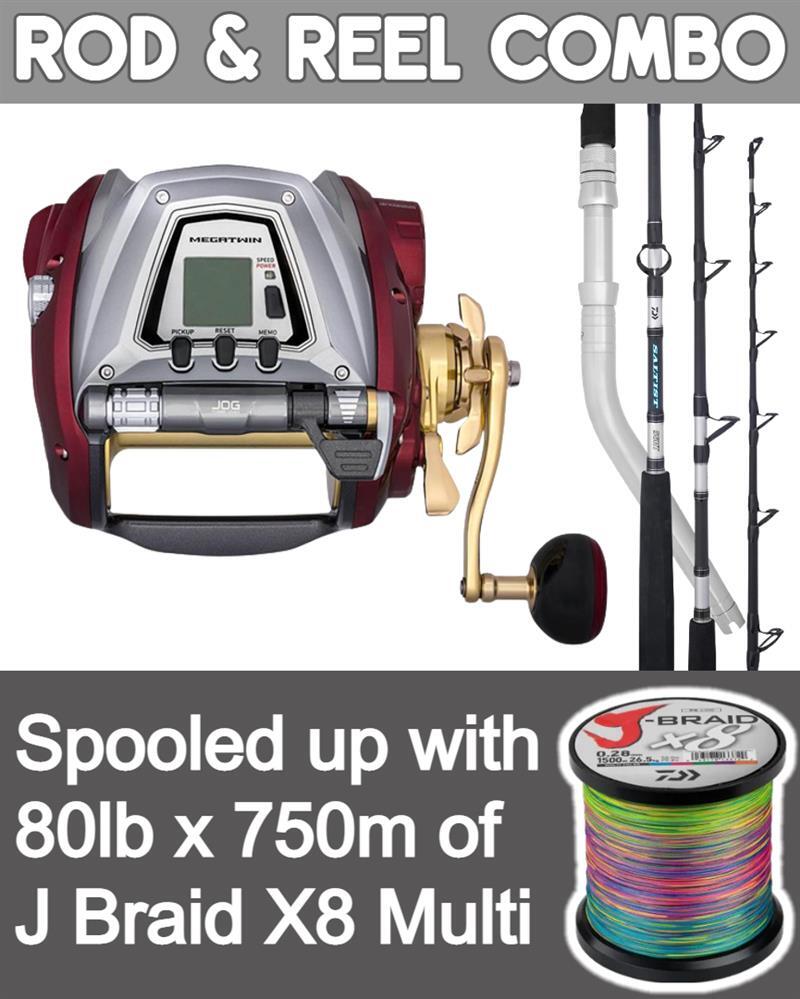 DAIWA SEABORG ELECTRIC REEL & SALTIST ROD COMBO