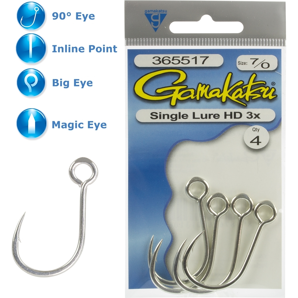 GAMAKATSU SINGLE LURE HD HOOK PACK