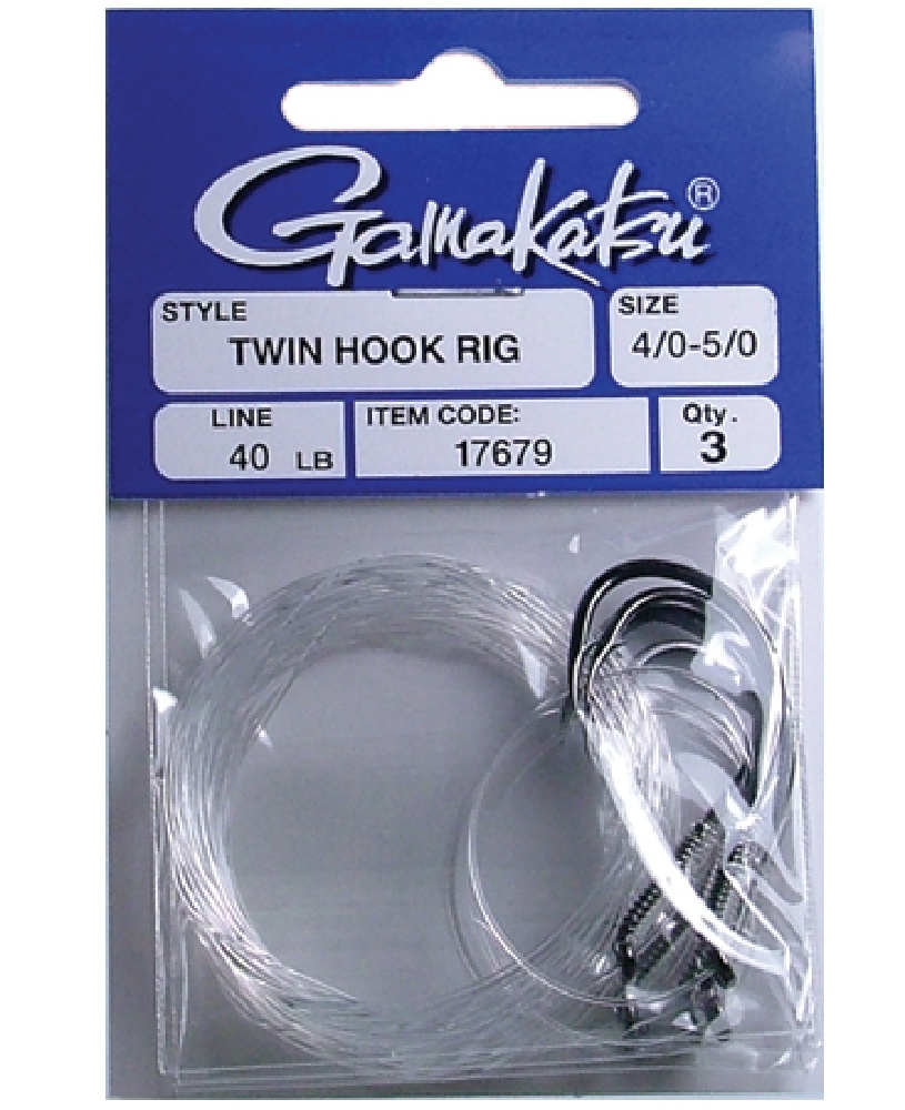 GAMAKATSU TWIN HOOK RIGS PACK - 2/0 to 3/0