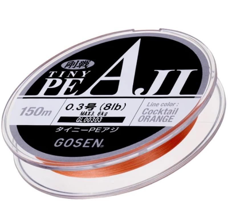 GOSEN TINY PE AJI BRAID LINE 150m ORANGE - PE 0.4 - 10lb