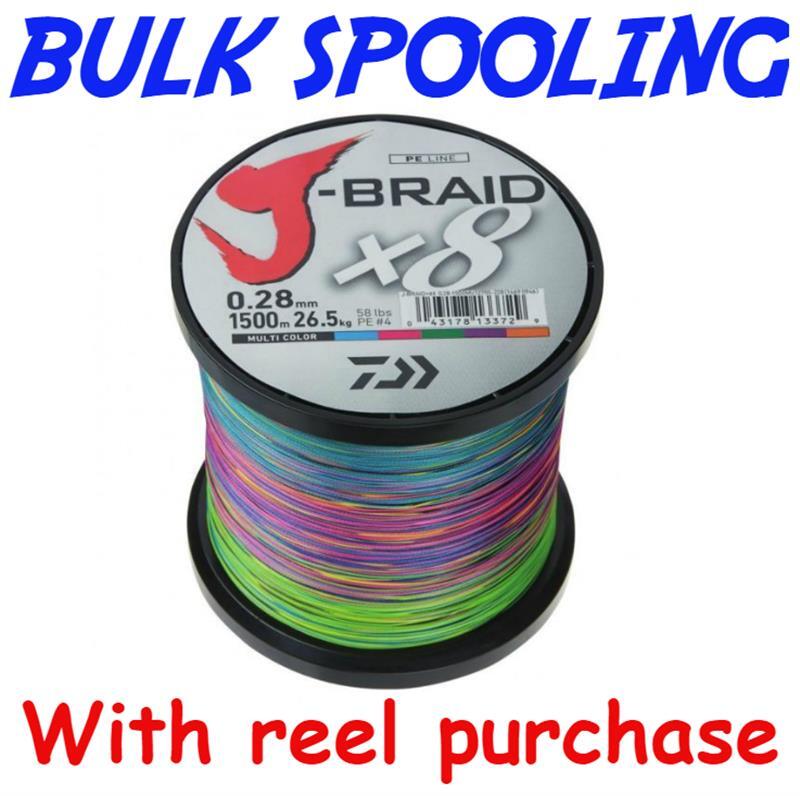 BULK SPOOL UP - DAIWA J BRAID X8 BRAID LINE MULTI