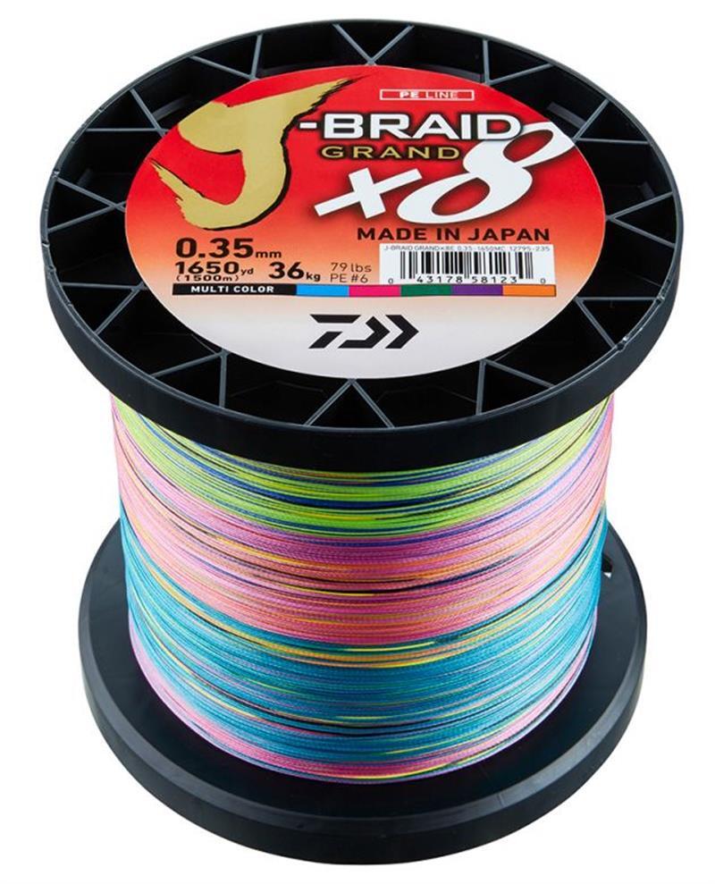 DAIWA J BRAID GRAND X8 BRAID LINE 1500m MULTI COLOUR