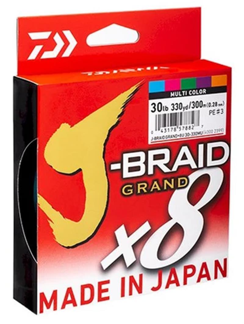 DAIWA J BRAID GRAND X8 BRAID LINE 150m MULTI COLOUR