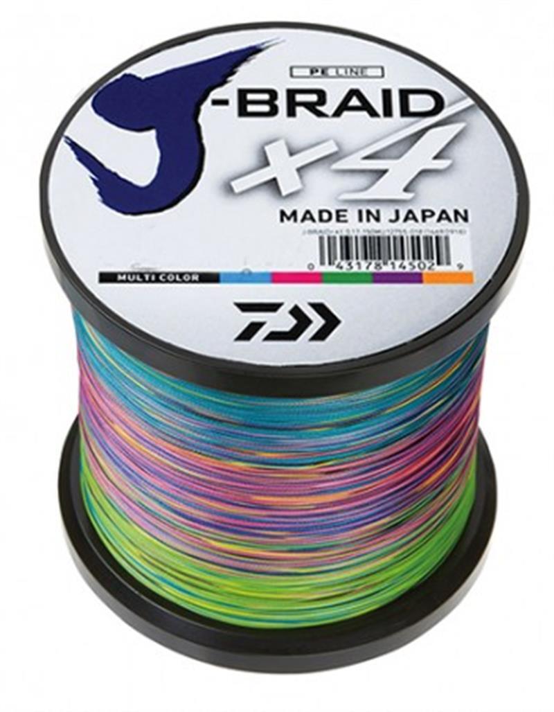 DAIWA J BRAID X4 BRAID LINE 3000m MULTI COLOUR