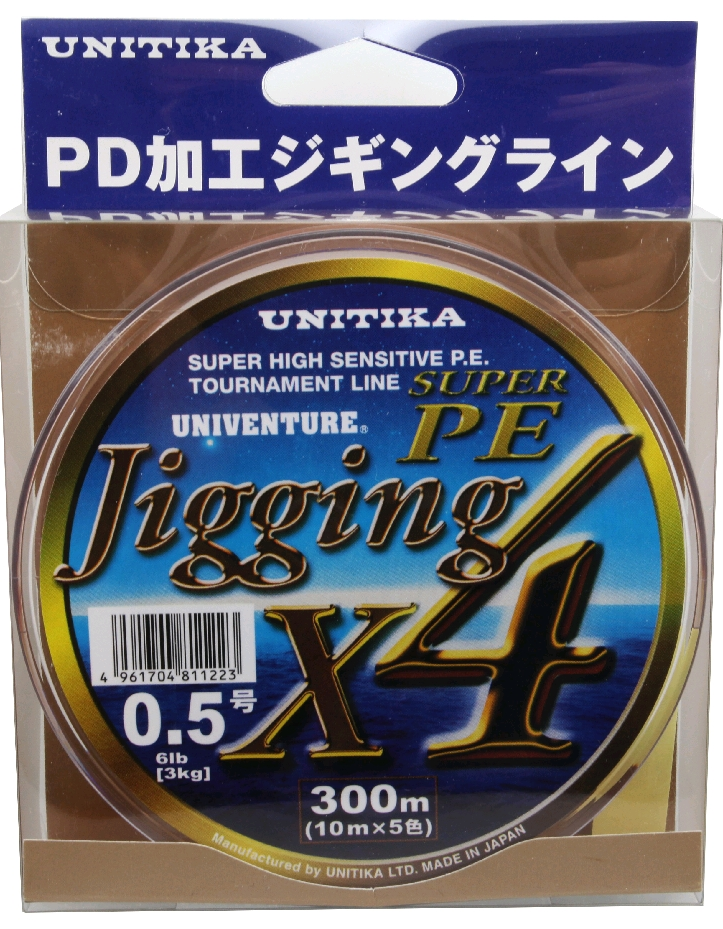 UNITIKA UNIVENTURE JIGGING X4 BRAID LINE 300m