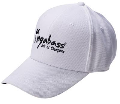 MEGABASS BRUSH LOGO FIELD CAP - WHITE