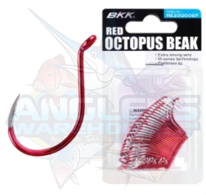  BKK Hooks A-BP-2048 Red Octopus Beak (B-25) Size 3/0# 25 Pack  : Sports & Outdoors