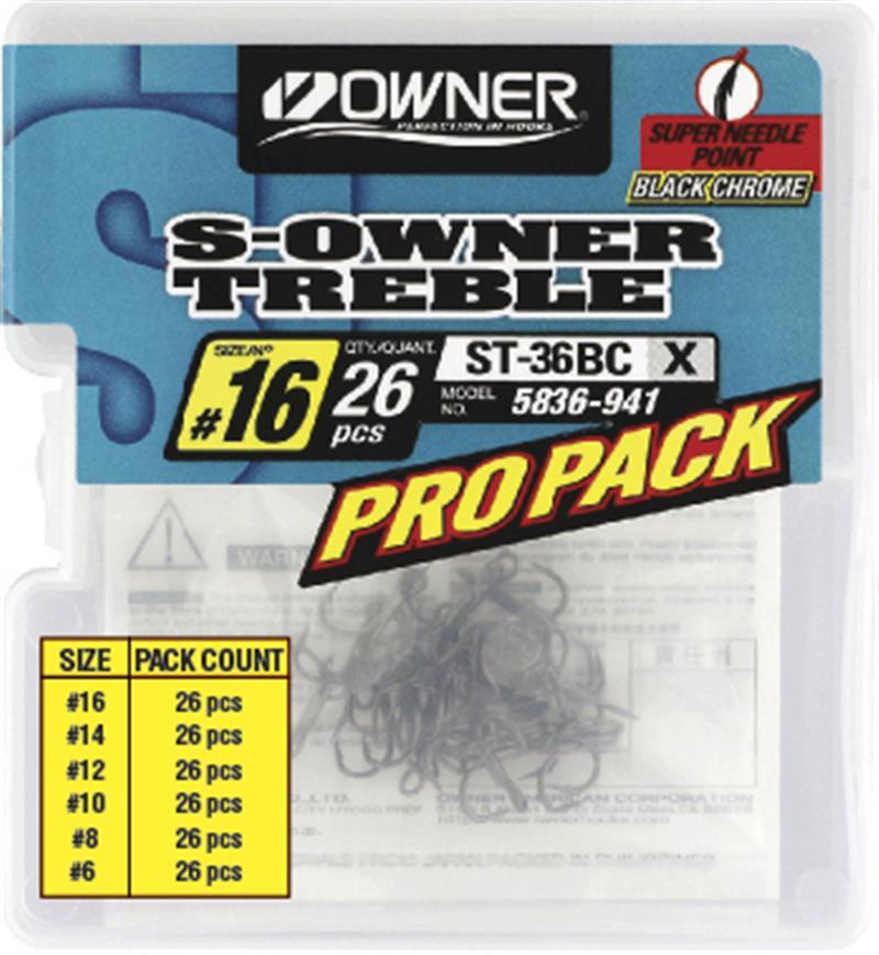 OWNER ST36BC TREBLE HOOKS PRO PACK