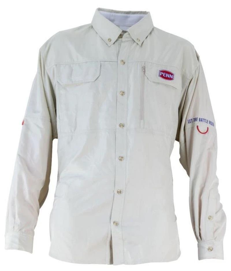 PENN VENTED PERFORMANCE FISHING SHIRT OATMEAL