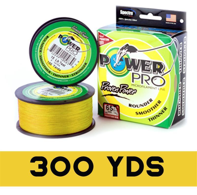 POWER PRO BRAID LINE 300yds YELLOW - 10lb