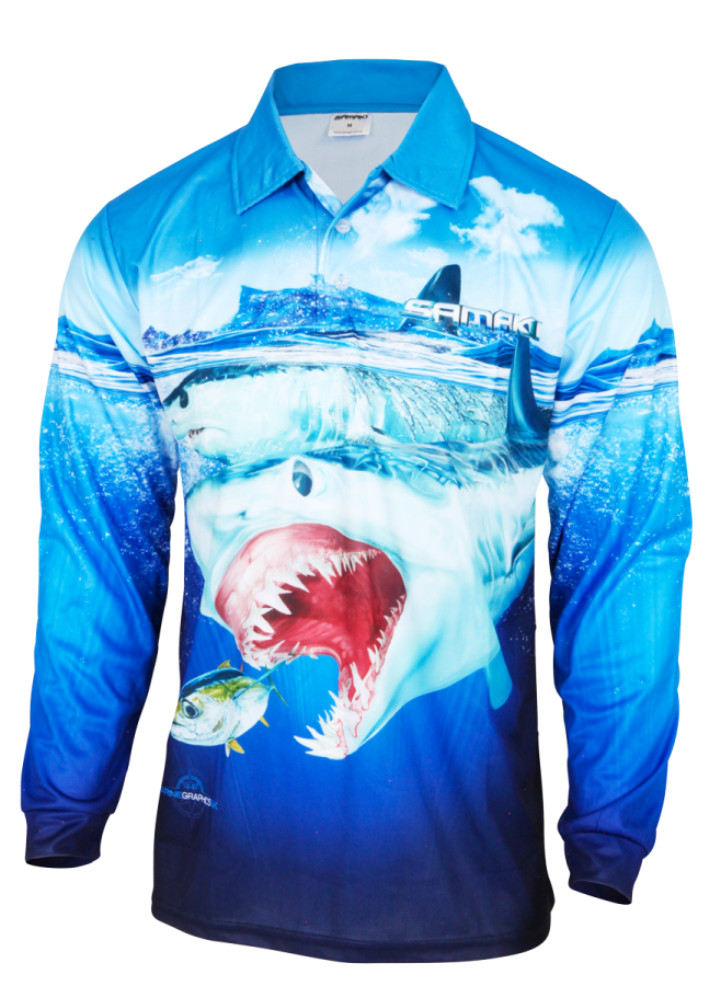 SAMAKI MAKO SHARK KIDS LONG SLEEVE SHIRT