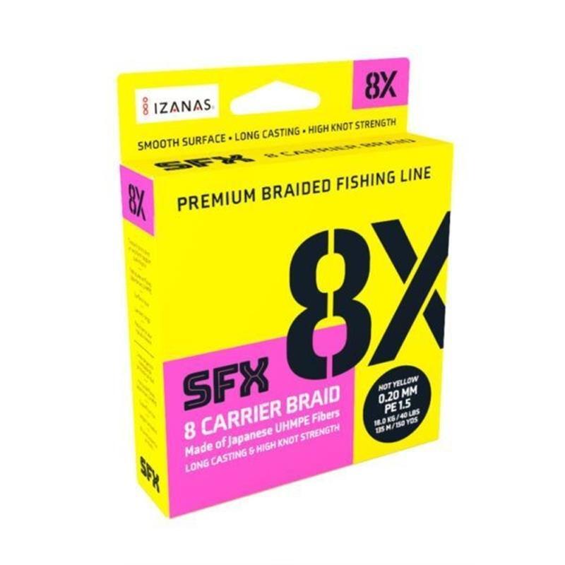 SUFIX SFX 8X BRAID LINE 330yds MULTI COLOUR - 20lb