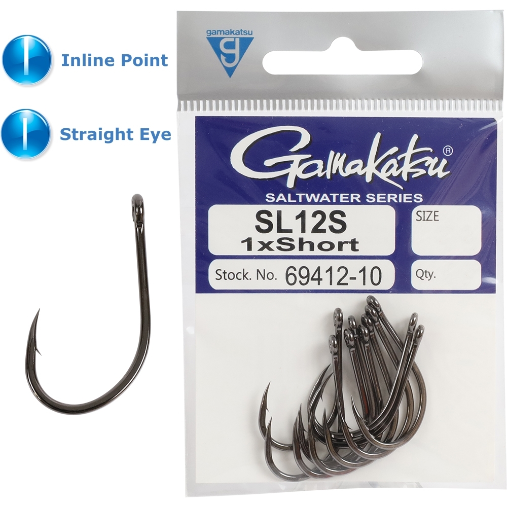 Gamakatsu 3 Size Soft Plastic/Worm Hook Fishing Hooks for sale