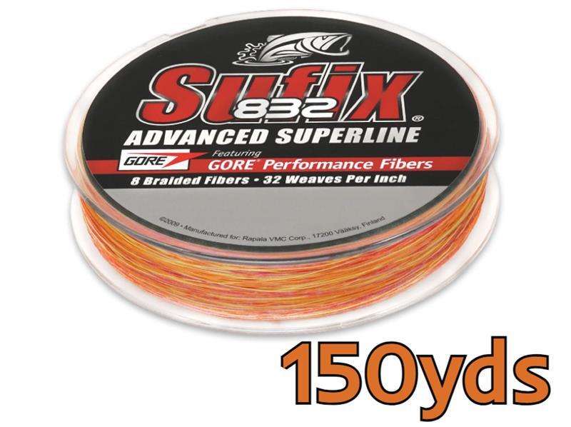 SUFIX 832 BRAID LINE 150yds FIRE CAMO