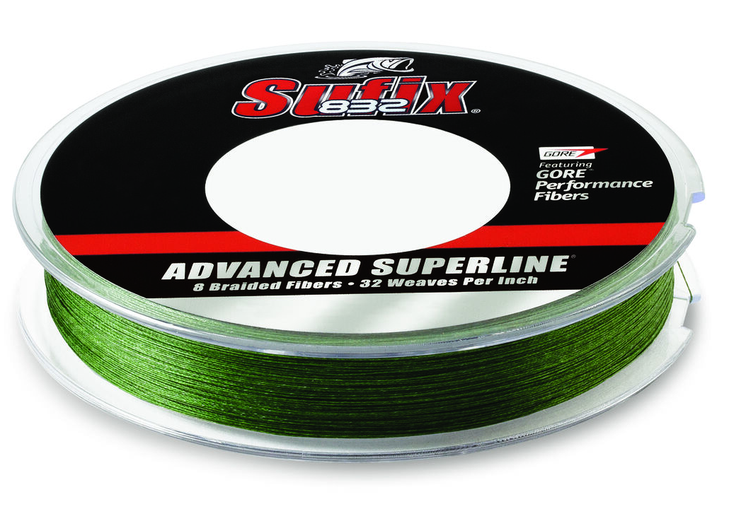 SUFIX 832 BRAID LINE 300yds LO VIS GREEN - 80lb