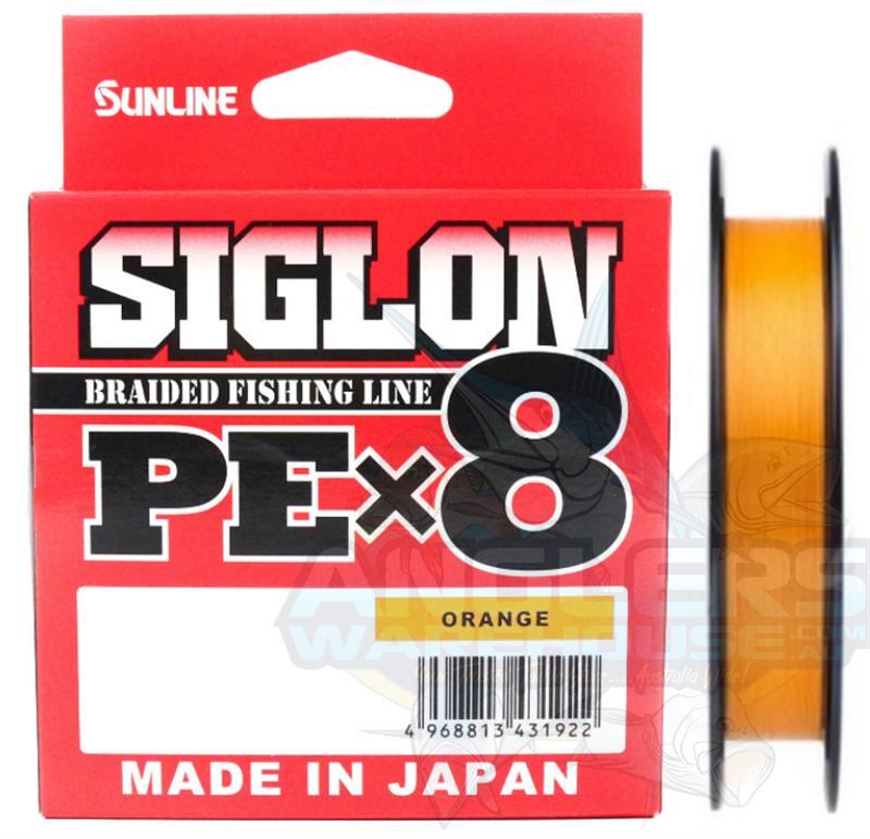 Tresse Sunline Siglon 8 Brins Orange 150 M