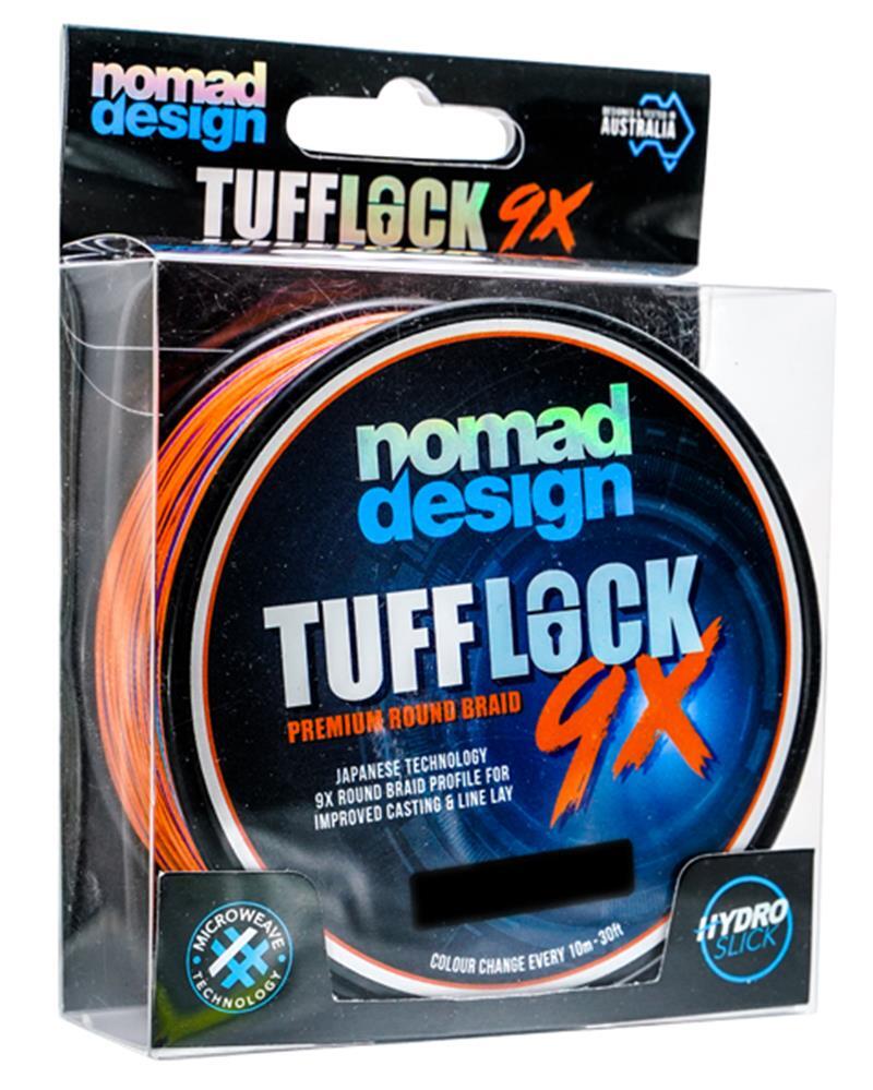 NOMAD TUFFLOCK 9X BRAID LINE 300yds MULTI COLOUR