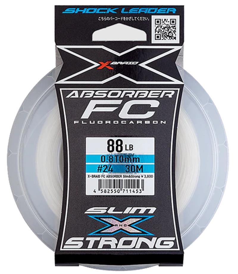 YGK X-BRAID FC ABSORBER SLIM & STRONG FLUOROCARBON LINE 30m