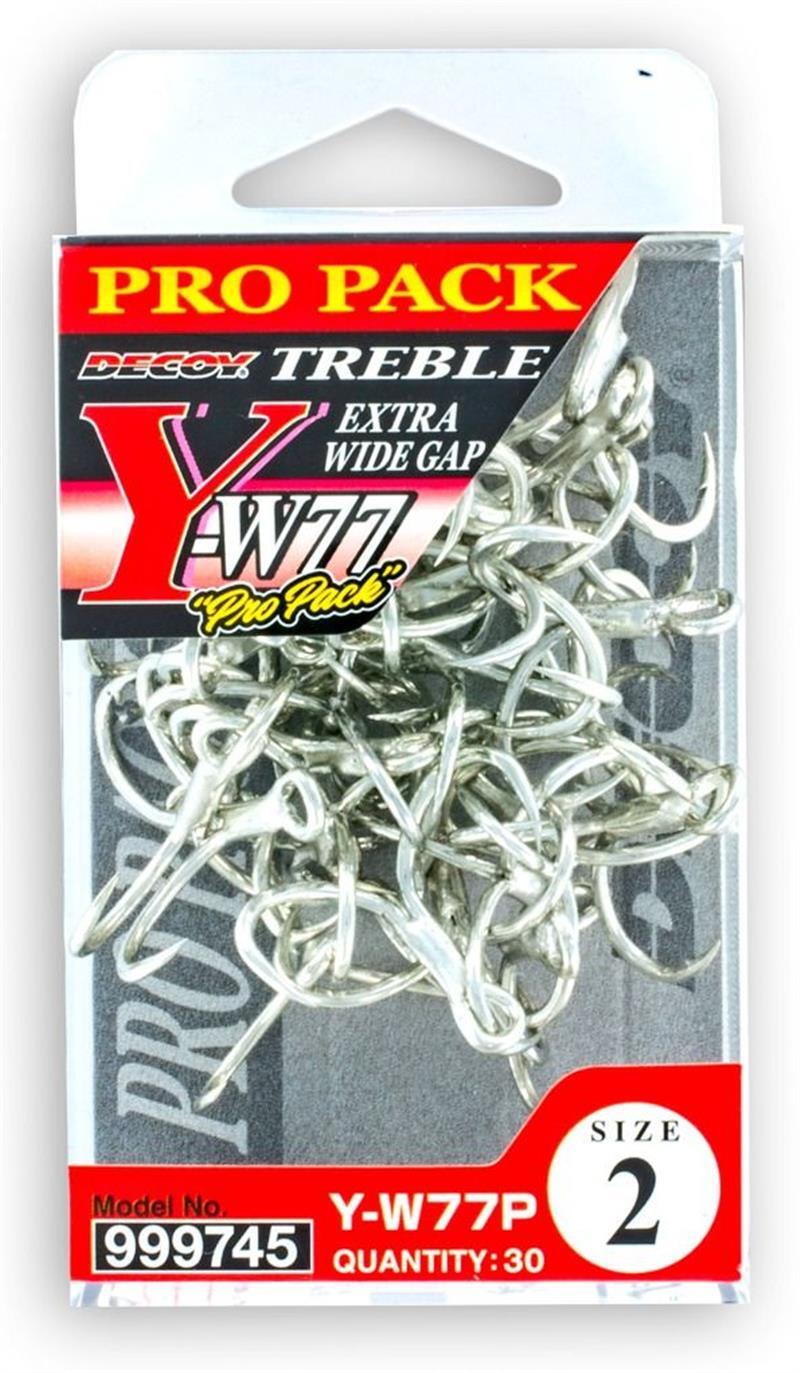 DECOY EXTRA WIDE GAP Y-W77 TREBLE HOOKS PRO PACK - 8