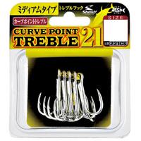 SHOUT CURVE POINT TREBLE 21 HOOKS