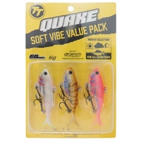 TT QUAKE SOFT VIBE LURE VALUE PACK 60mm