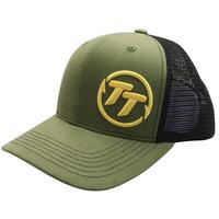 TT FISHING PREMIUM TRUCKER CAP KHAKI GREEN/ BLACK