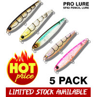 AW FISHING LURE PACK - PRO LURE SF62 TOPWATER PENCIL 5 PACK