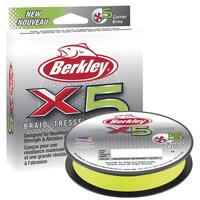 BERKLEY X5 BRAID LINE 300m FLAME GREEN