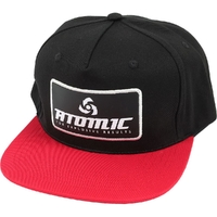 ATOMIC SNAPBACK CAP BLACK RED PEAK