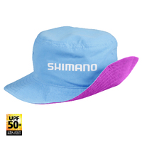 SHIMANO KIDS BUCKET HAT PINK/BLUE (REVERSIBLE)