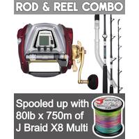 DAIWA SEABORG ELECTRIC REEL &amp; SALTIST ROD COMBO