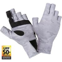 SHIMANO SUN GLOVES UPF50+ GREY DOT CAMO