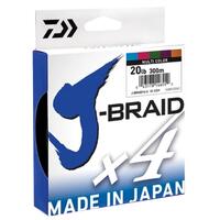 DAIWA J BRAID X4 BRAID LINE 300m MULTI COLOUR