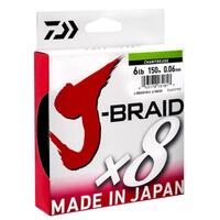 DAIWA J BRAID X8 BRAID LINE 150m CHARTREUSE