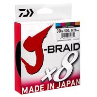 DAIWA J BRAID X8 BRAID LINE 150m MULTI COLOUR