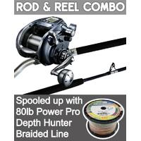 SHIMANO FORCEMASTER ELECTRIC REEL &amp; STATUS BW ELECTRIC ROD COMBO