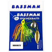 BASSMAN SHORTY SPINNERBAIT LURE 1/2oz