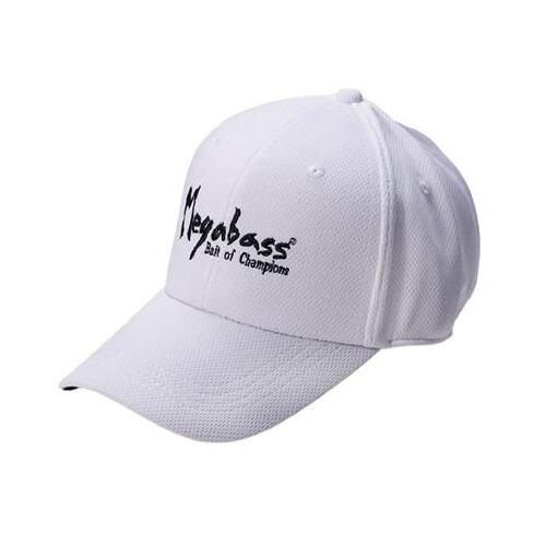 MEGABASS BRUSH LOGO FIELD CAP - WHITE