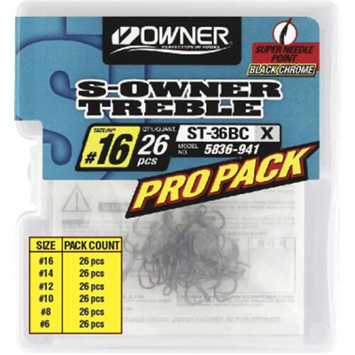 OWNER ST36BC TREBLE HOOKS PRO PACK