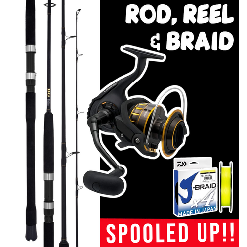 DAIWA OFFSHORE ALLROUNDER SPIN ROD & REEL COMBO